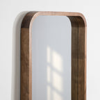 Hutton Wood Framed Radius Rectangle Mirror