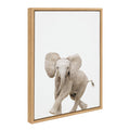 Sylvie Baby Elephant Walk Framed Canvas by Amy Peterson Art Studio