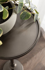 Engles Adjustable Polished Metal Table and Plant Stand
