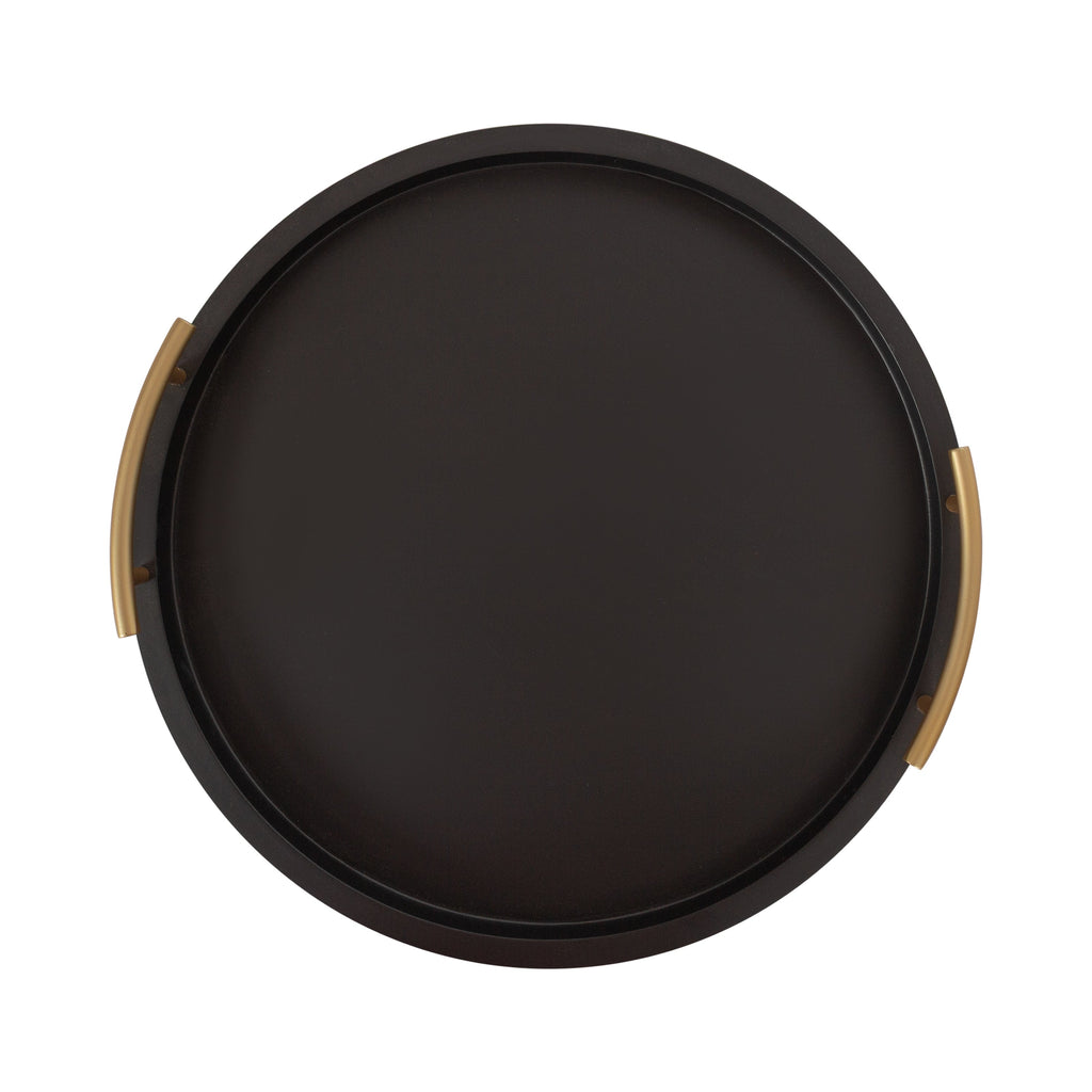 Halsey Wood Round Decorative Tray