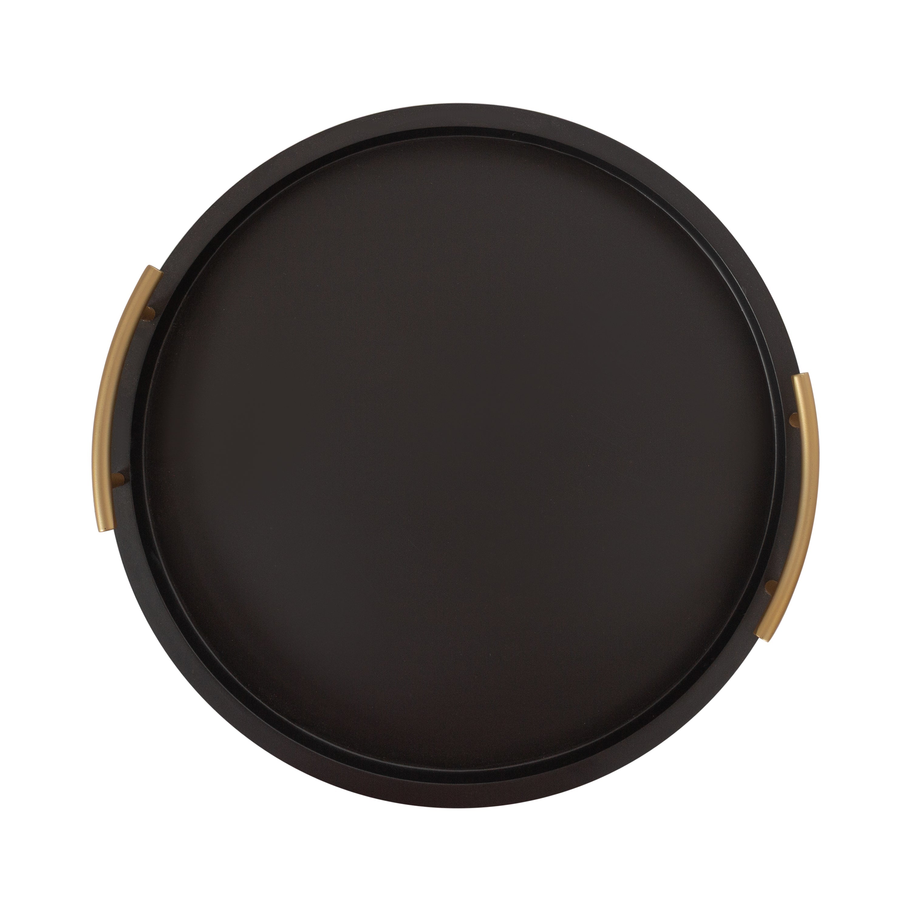 Halsey Wood Round Decorative Tray