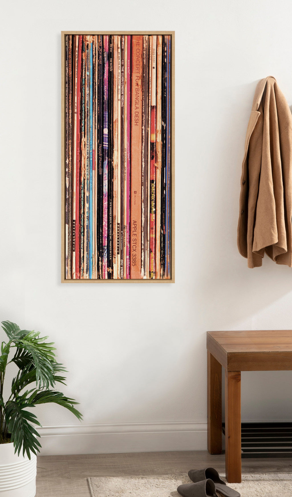 Sylvie Records Framed Canvas by Robert Cadloff of Bomobob