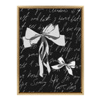 Sylvie Black White Bow Framed Canvas by Honey Island Studio