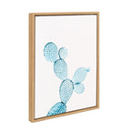 Sylvie Blue Cactus Framed Canvas by Simon Te Tai