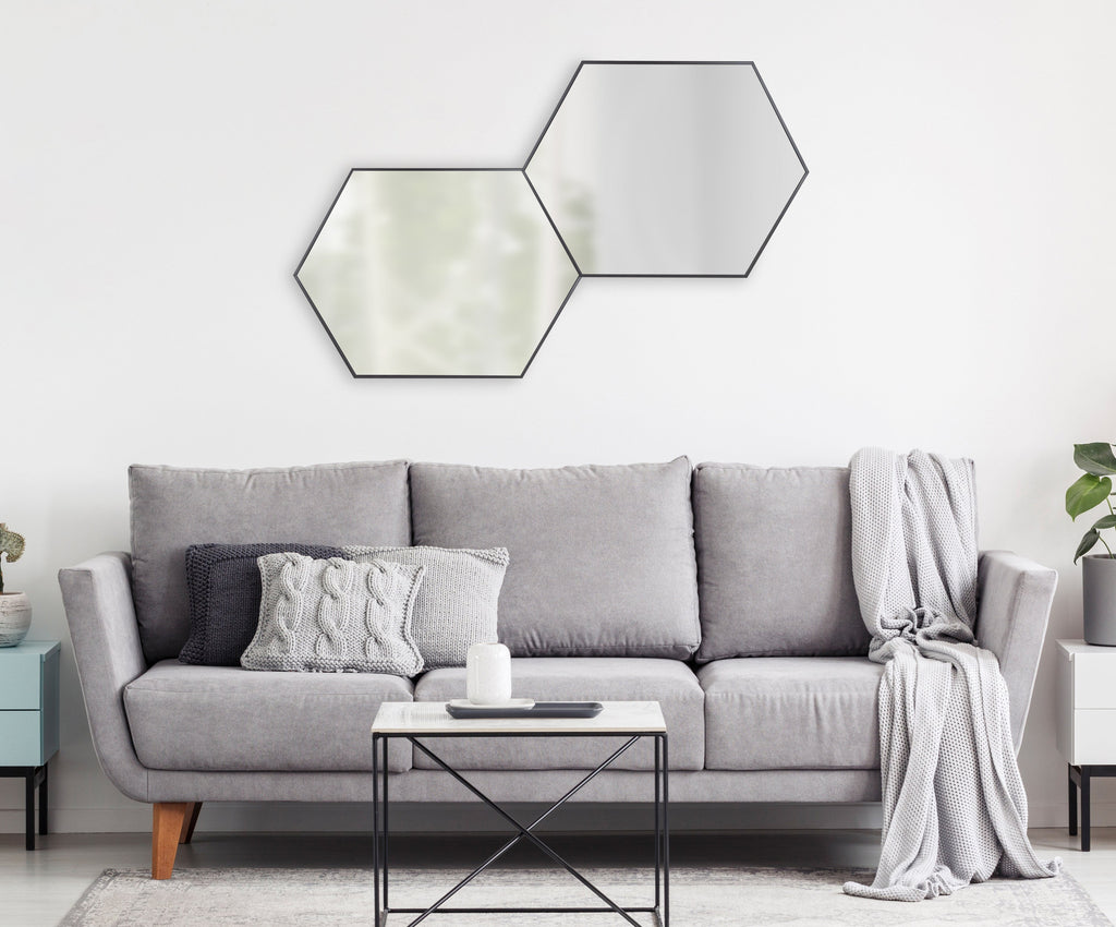 Rhodes Framed Hexagon Wall Mirror