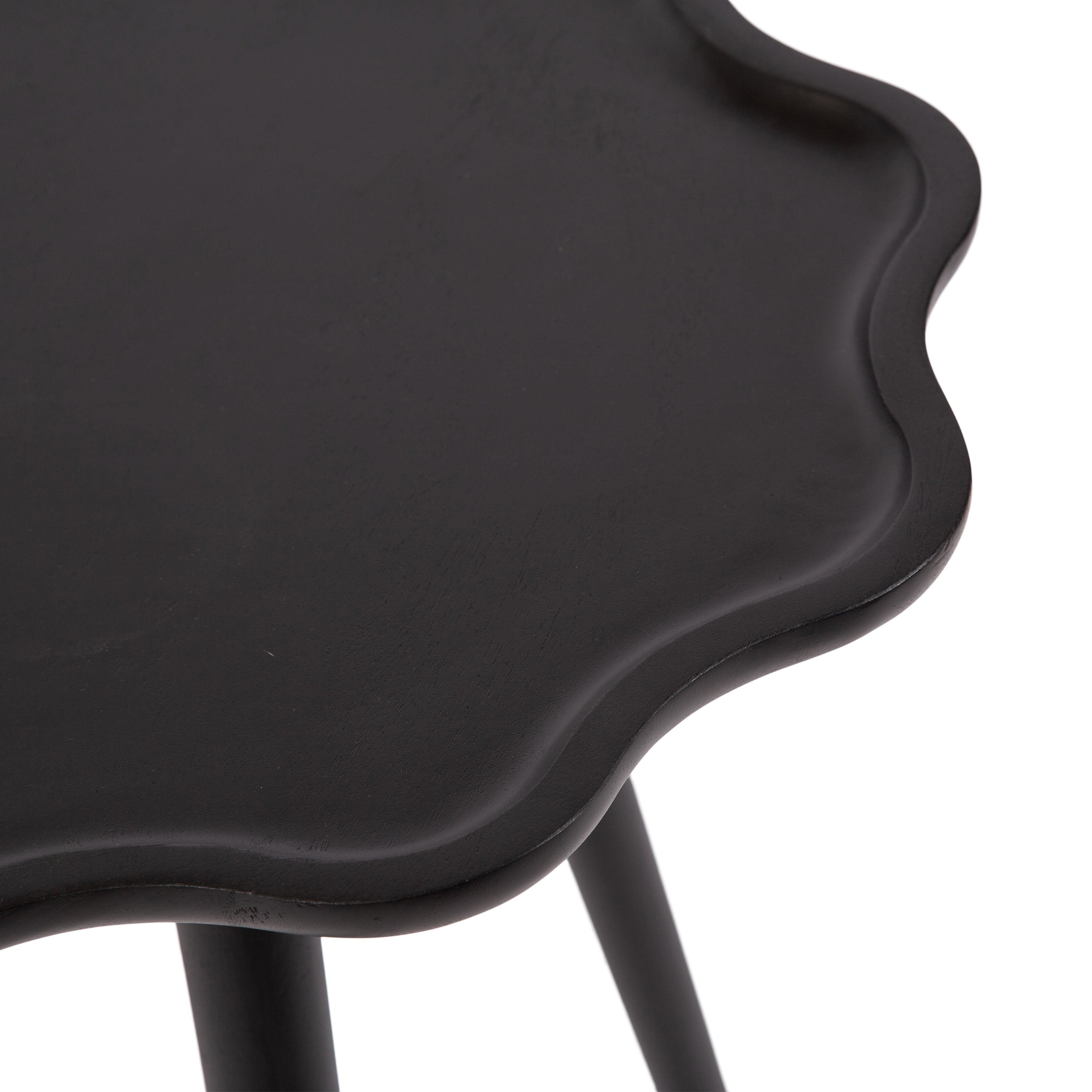 Alezar Scallop Wood Side Table