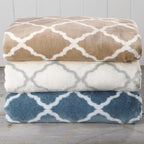 Printed Plush Sheet - Velvet Luxe Lattice Collection