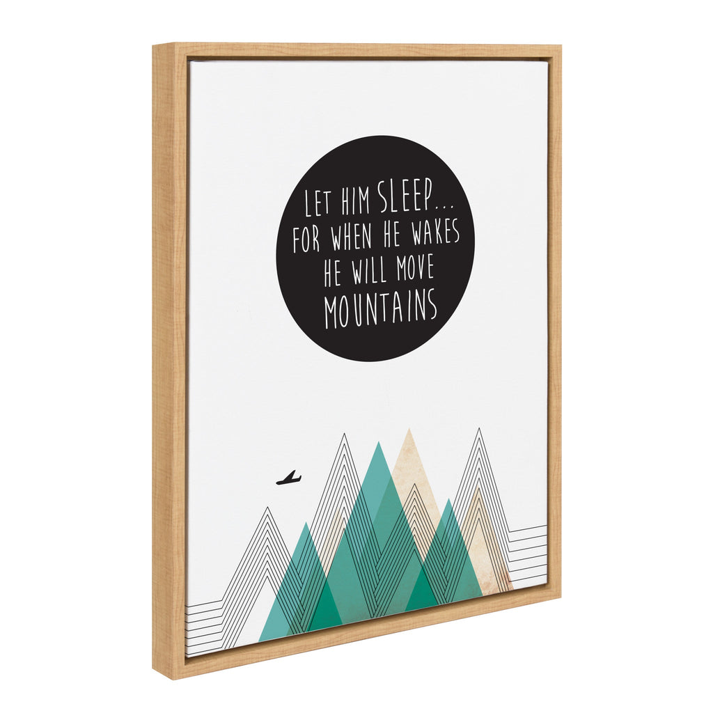 Sylvie Move Mountains Framed Canvas by Rachel Lee of My Dream Wall