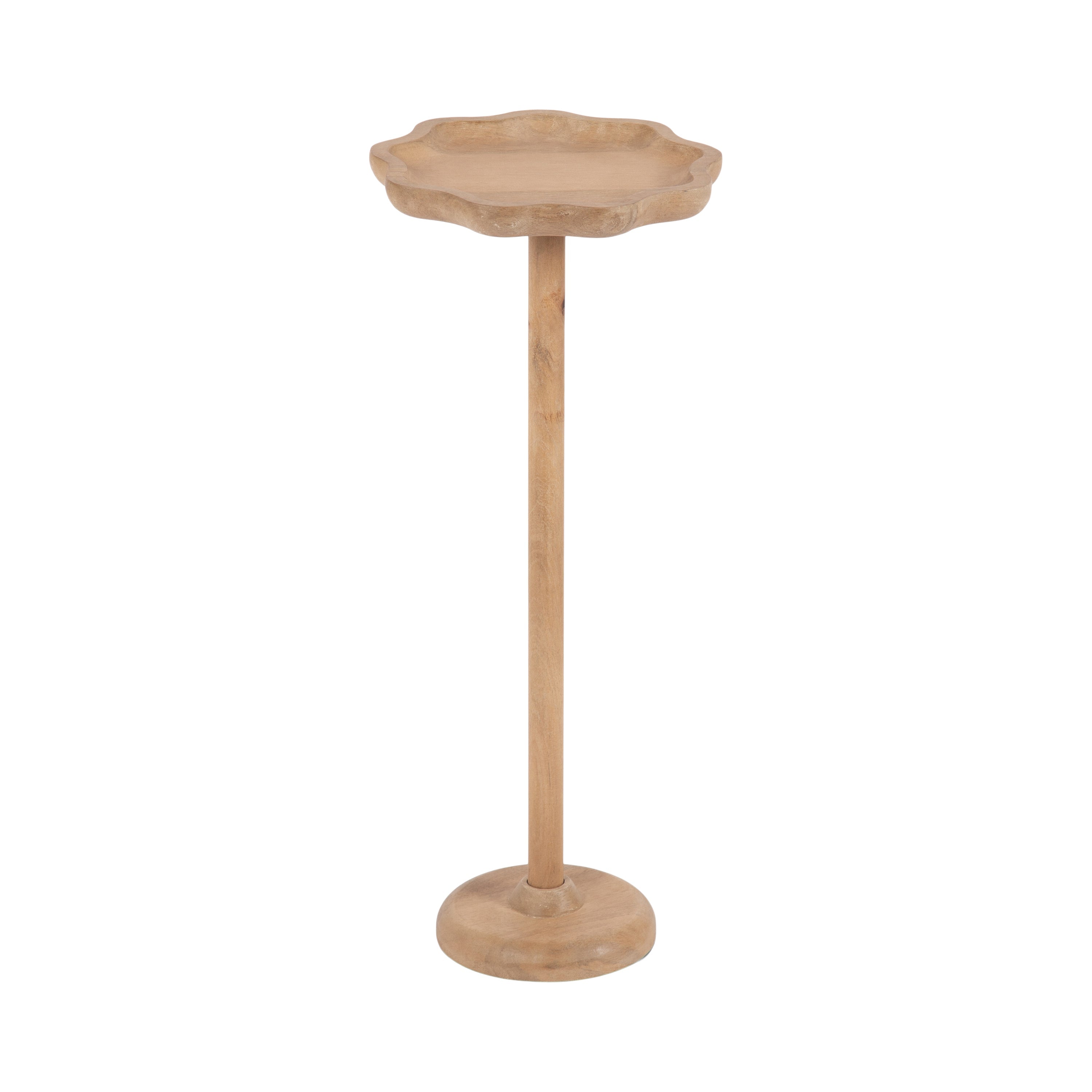 Alezar Scallop Wood Drink Table