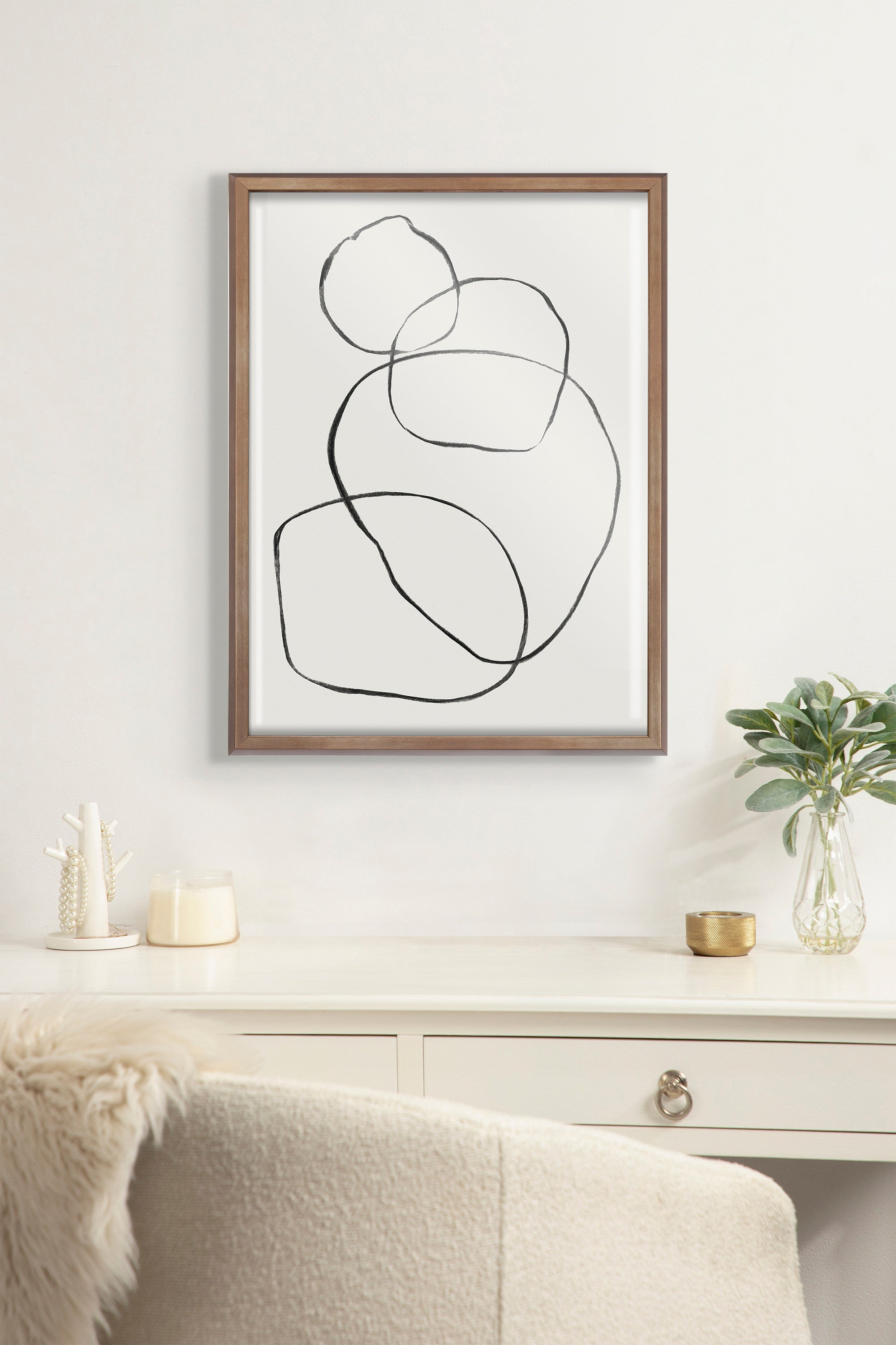 Blake 869 Going In Circles Framed Printed Glass by Teju Reval of SnazzyHues
