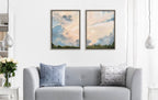 Sylvie Clouds Framed Canvas Set by Mary Sparrow