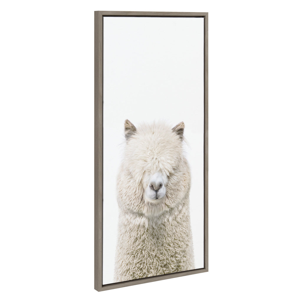 Sylvie Alpaca Fluff Framed Canvas by Amy Peterson Art Studio