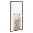 Sylvie Alpaca Fluff Framed Canvas by Amy Peterson Art Studio