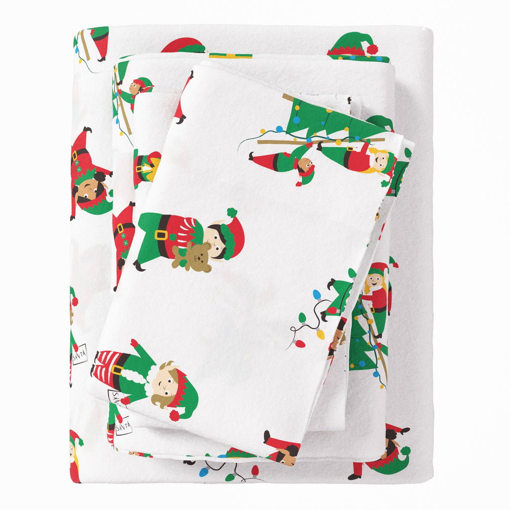 Turkish Cotton Christmas Flannel Sheet - Whittaker Collection