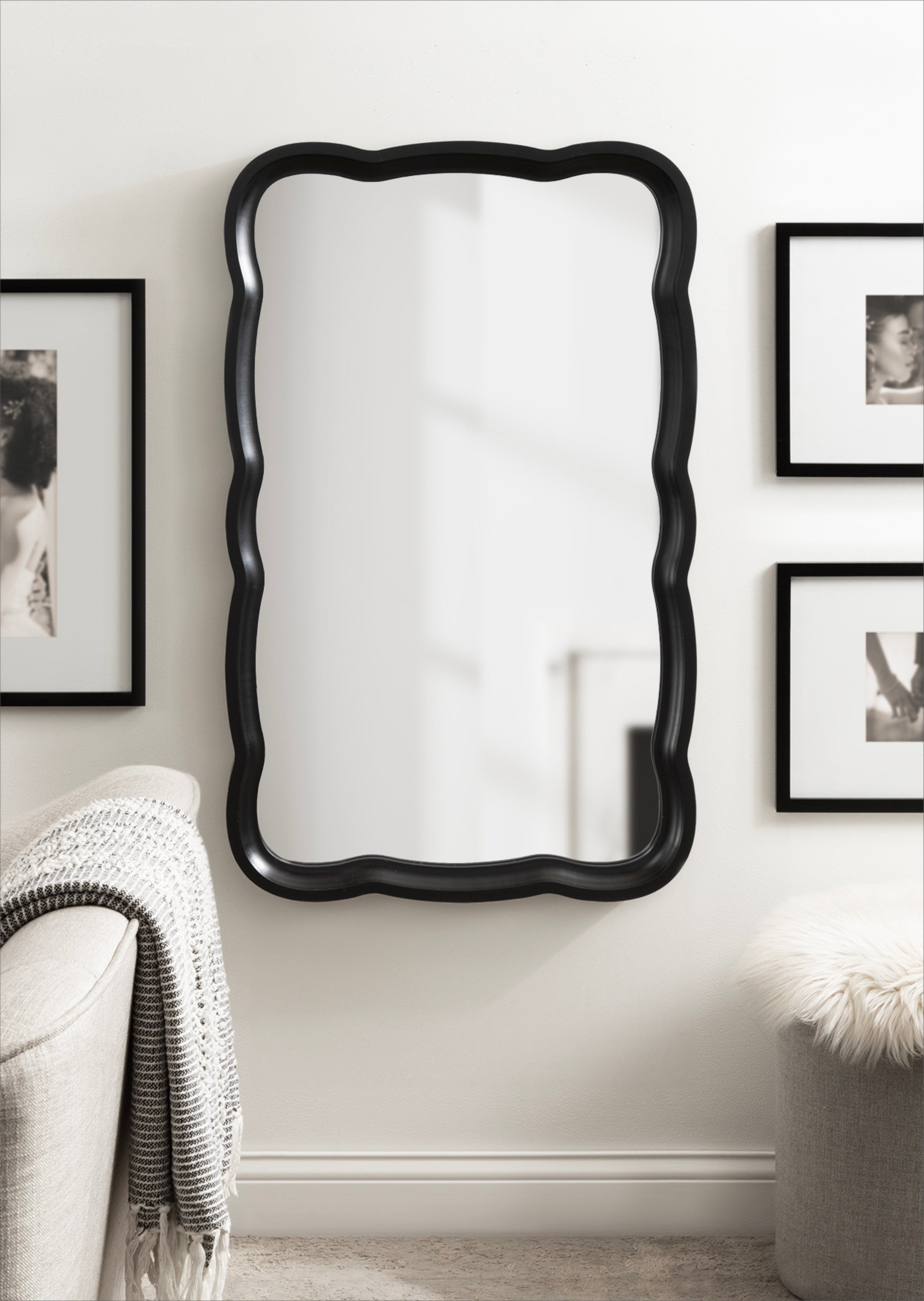 Hatherleigh Scallop Wood Wall Mirror