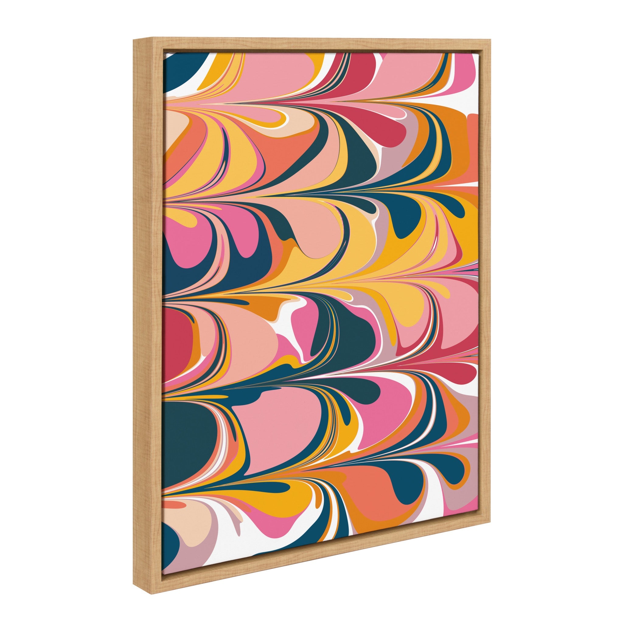 Sylvie Colorful Swirls Framed Canvas by Apricot and Birch