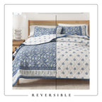 Floral Boho Printed Cotton Quilt Set - Indira Collection