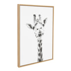 Sylvie Giraffe Framed Canvas by Simon Te of Tai Prints
