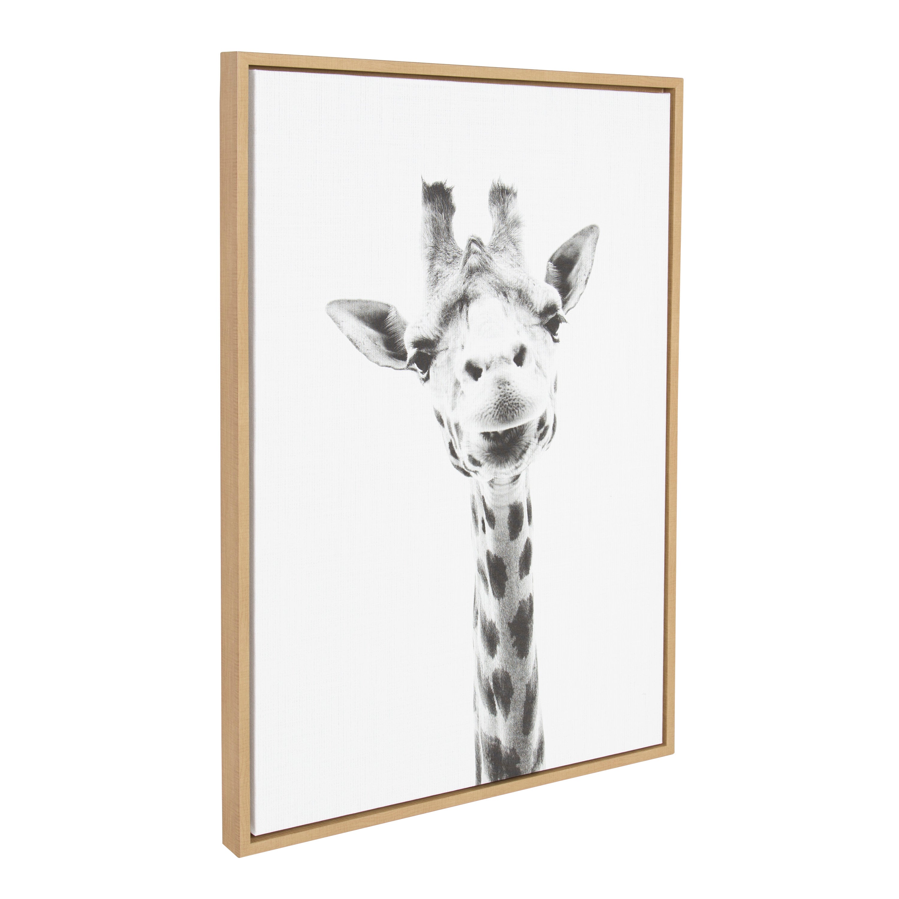 Sylvie Giraffe Framed Canvas by Simon Te of Tai Prints