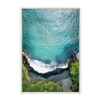 Sylvie Maui Black Sand Beach 1 Framed Canvas by Rachel Bolgov