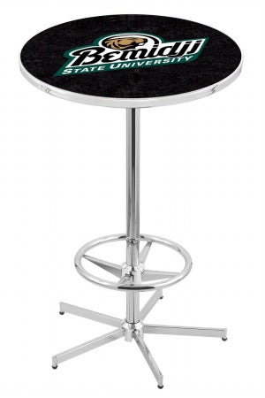 L216 Bemidji State University 42" Tall - 30" Top Pub Table with Chrome Finish