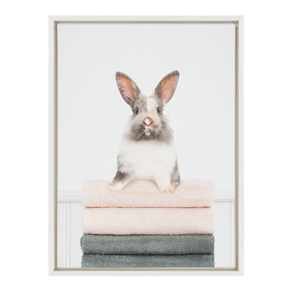Sylvie Fold Bunny Framed Canvas by Amy Peterson Art Studio