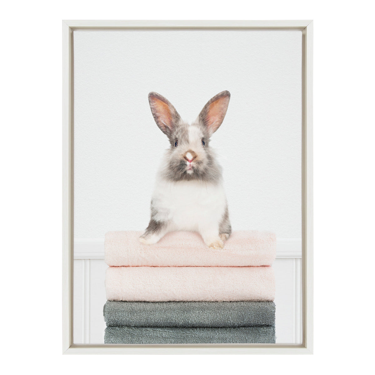 Sylvie Fold Bunny Framed Canvas by Amy Peterson Art Studio