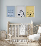 Sylvie Inky Hippo Framed Canvas by Lauradidthis