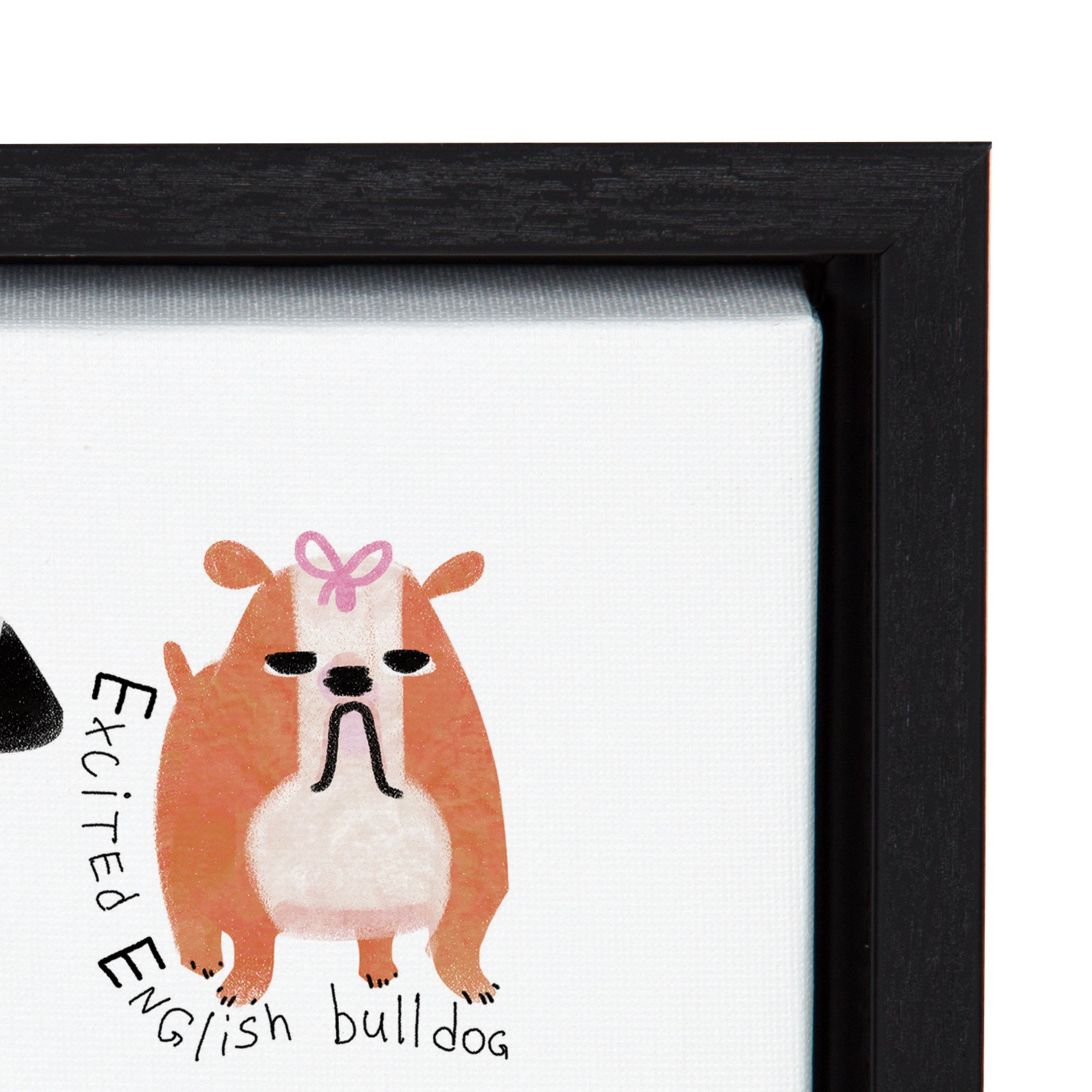 Sylvie Dog Alphabet Framed Canvas by Lida Larina
