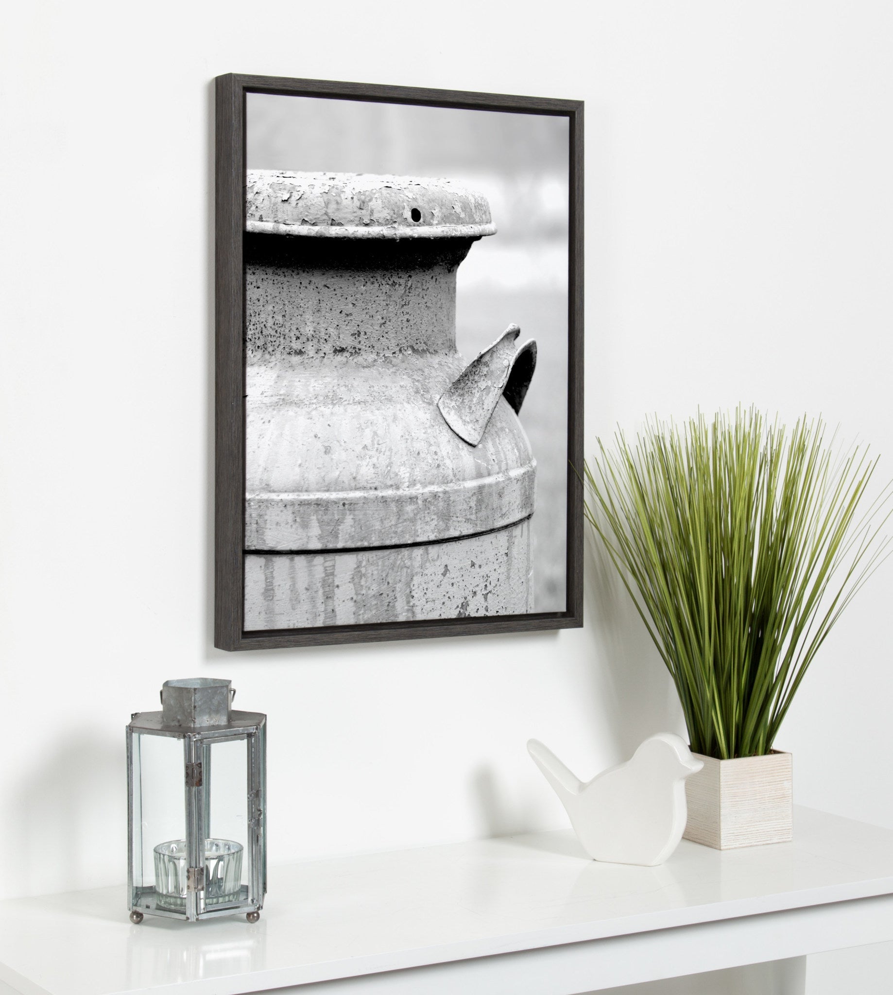 Sylvie Milk Can Framed Canvas by Jami Skarda