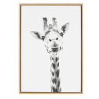 Sylvie Giraffe Framed Canvas by Simon Te of Tai Prints