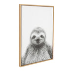 Sylvie Sloth Framed Canvas by Simon Te Tai