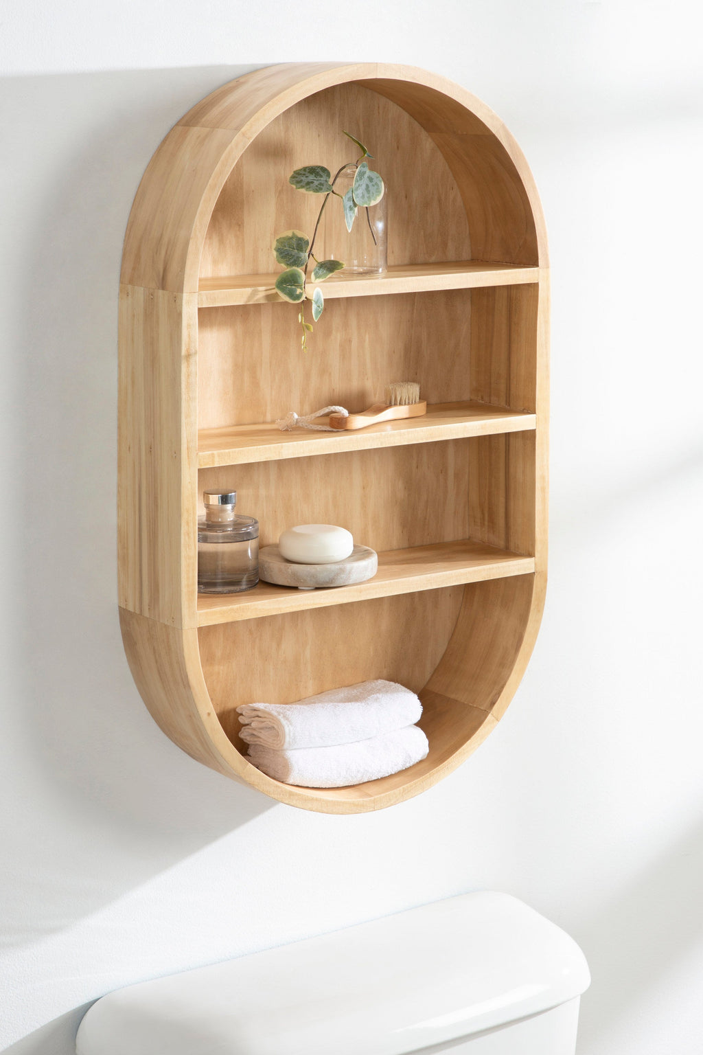 Hutton Wood Capsule Wall Shelf