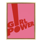 Sylvie Pink Girl Power Framed Canvas By Rocket Jack