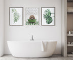 Sylvie Big Bear In Eclectic Green Bath Framed Canvas by Amy Peterson Art Studio