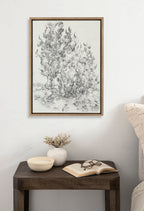 Sylvie Vincent van Gogh Cypresses 1889 BW Framed Canvas by The Art Institute of Chicago