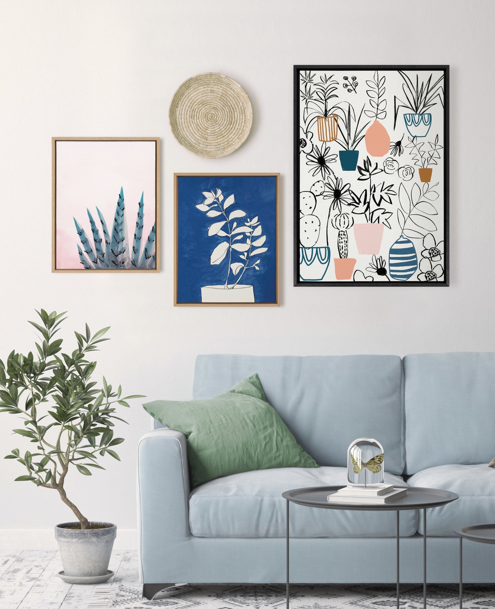 Sylvie Night Blooms Framed Canvas by Teju Reval