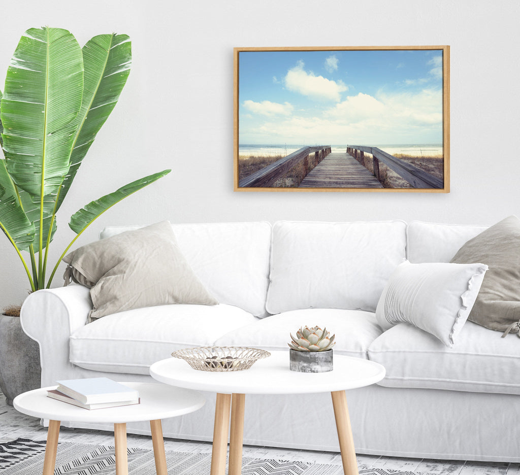 Sylvie To The Beach Framed Canvas by Matt Meyer