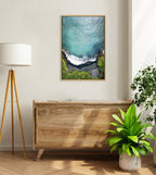 Sylvie Maui Black Sand Beach 1 Framed Canvas by Rachel Bolgov