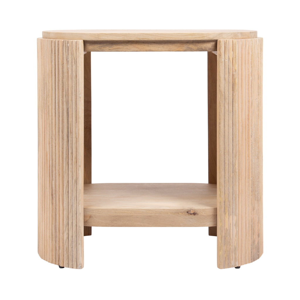 Cakora Capsule Wood Side Table