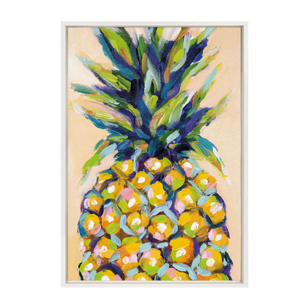 Sylvie Pineapple Study No 2 Framed Canvas by Rachel Christopoulos