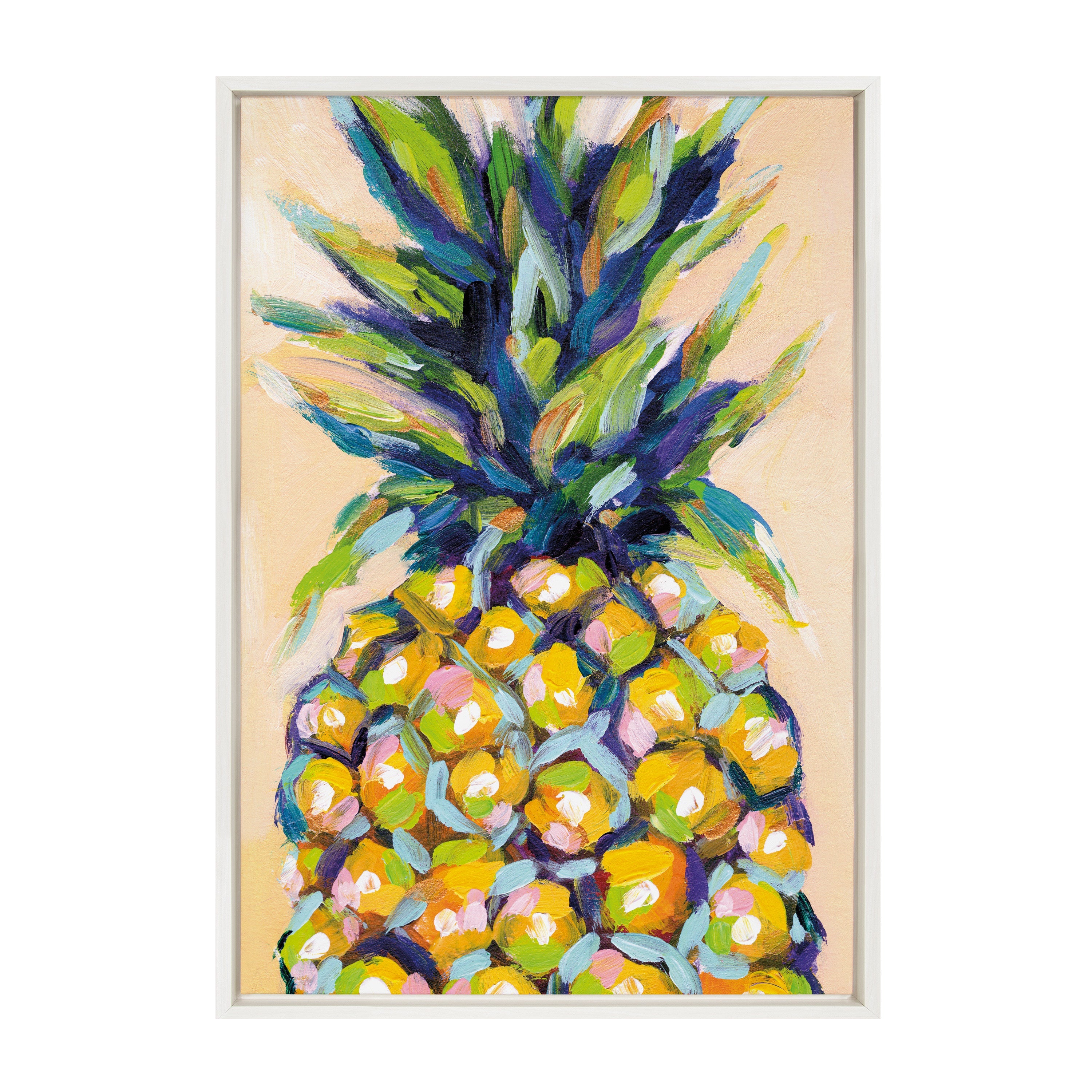 Sylvie Pineapple Study No 2 Framed Canvas by Rachel Christopoulos