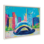 Sylvie Chicago Bean Study No 2 Framed Canvas by Rachel Christopoulos