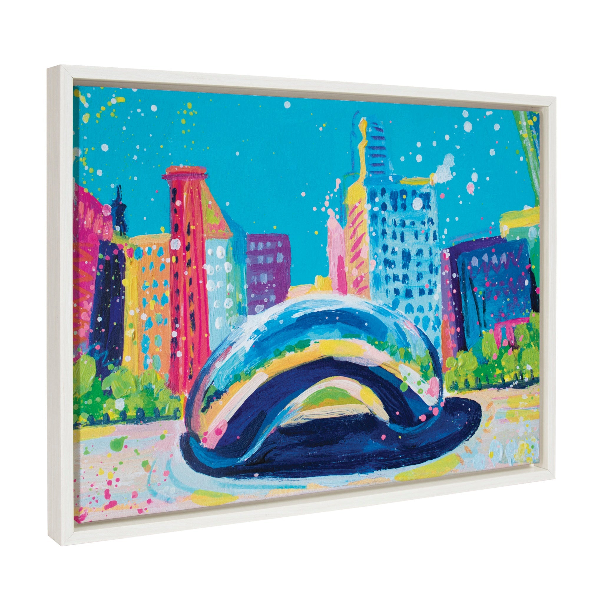 Sylvie Chicago Bean Study No 2 Framed Canvas by Rachel Christopoulos