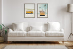 Sylvie Giraffe Adventure Framed Canvas by July Art Prints