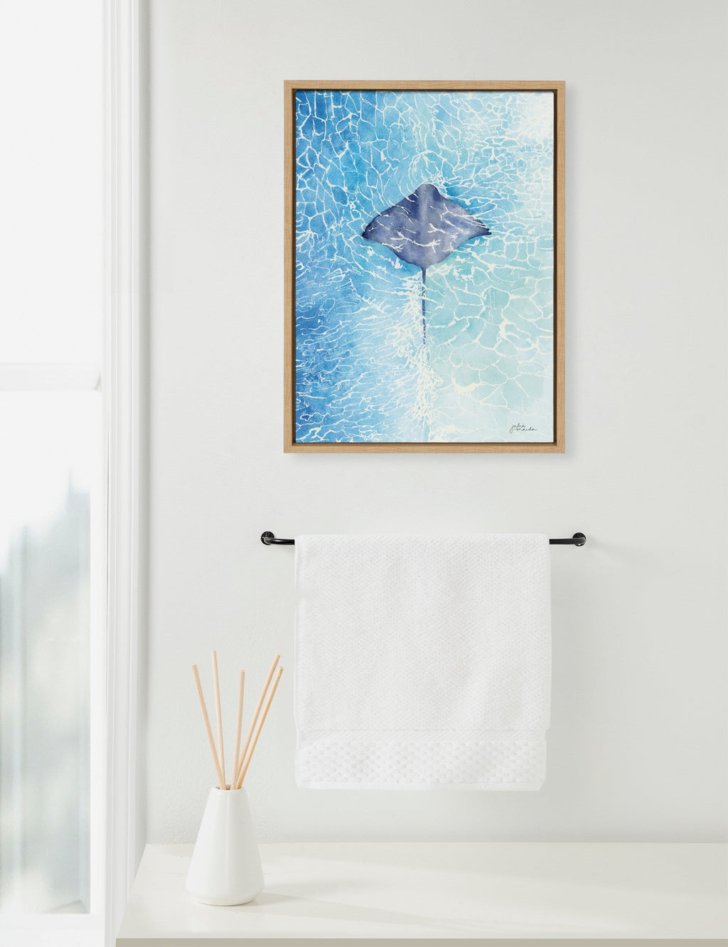 Sylvie Stingray Framed Canvas by Julie Maida