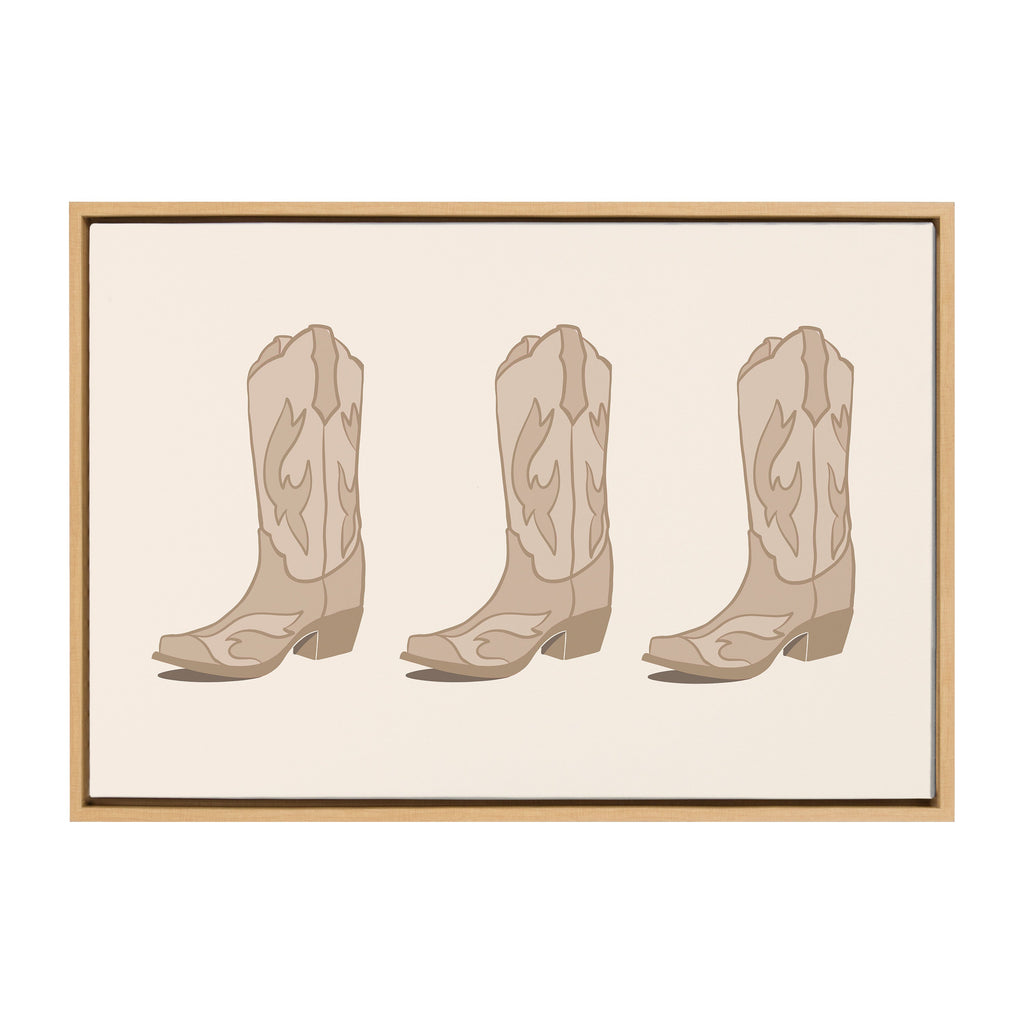 Sylvie Cowboy Boots Landscape Framed Canvas by Honey Island Studio
