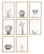 Sylvie Giraffe Framed Canvas by Simon Te of Tai Prints