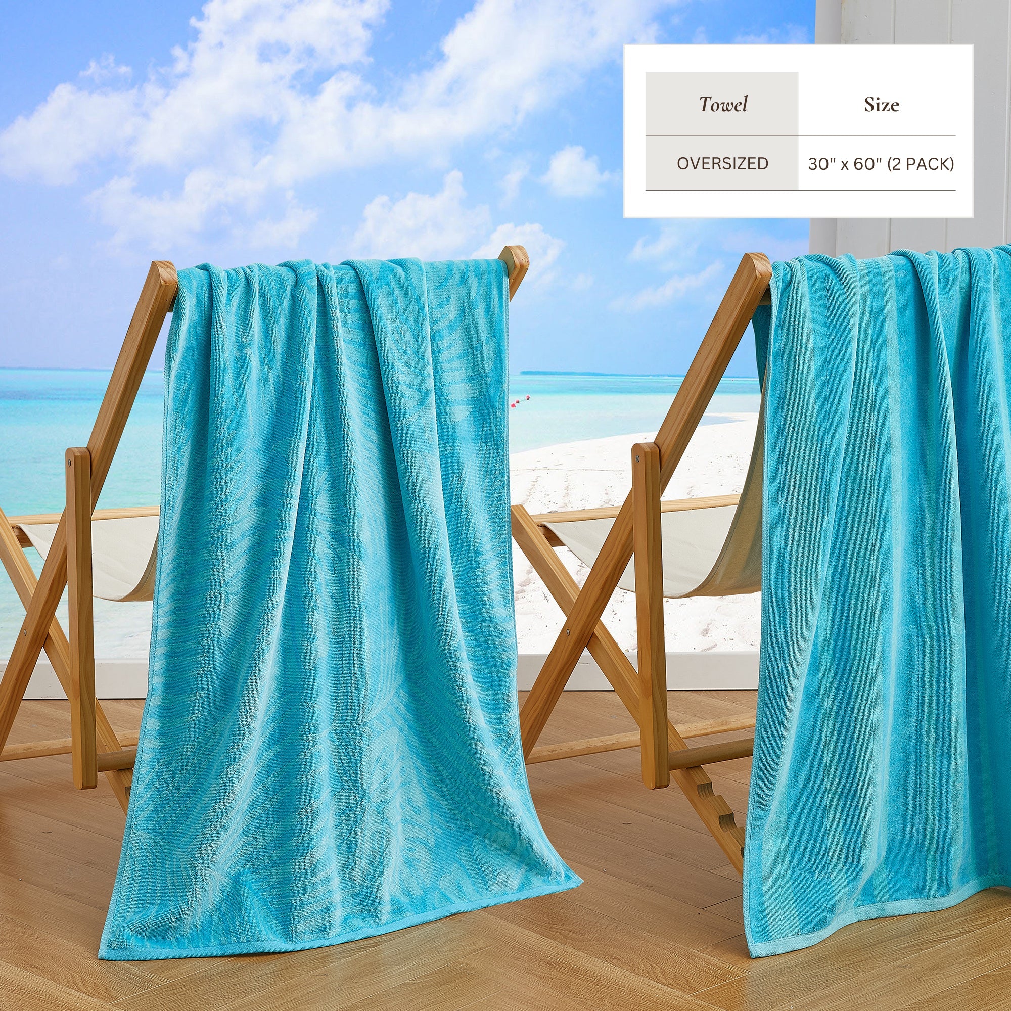 Cotton Velour Beach Towel - Maui Collection
