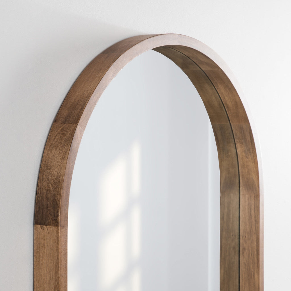 Hutton Wood Framed Capsule Mirror
